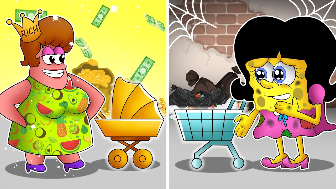 Rich Popular Mom vs Poor Nerd Mom - Which Mummy Is the Best?? Spongebob Squarepants Animation