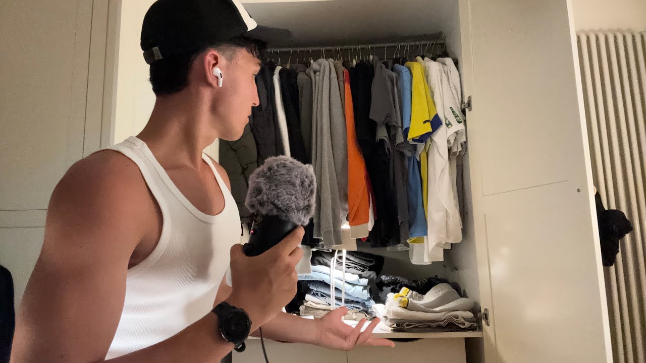 ASMR CLOSET TOUR 👕 || over explaining clothes, fabric scratching and more