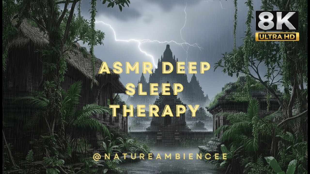 Tropical Rain & Thunderstorm Ambience 🌧️⚡ Relaxing Nature Sounds for Sleep #natureambience