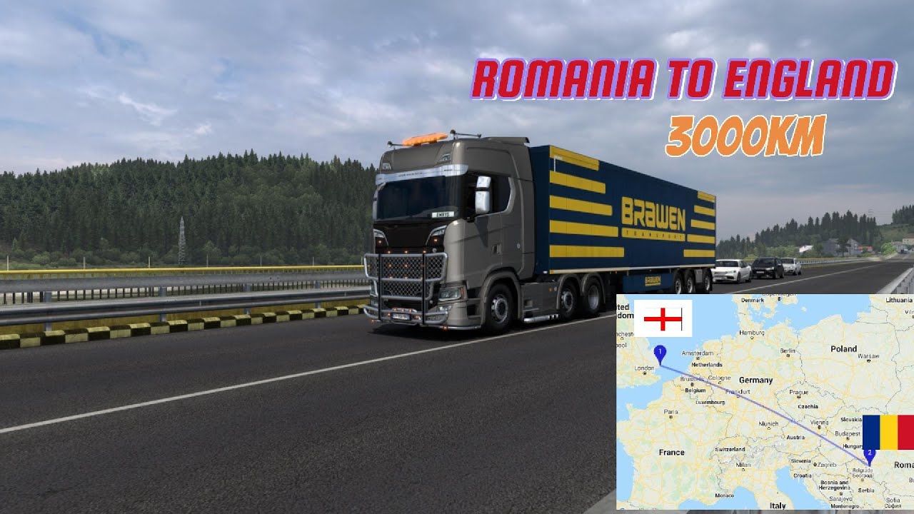 Longest Delivery in ETS 2: Romania to England (2800km+) Euro Truck Simulator 2 | Realistic Adventure