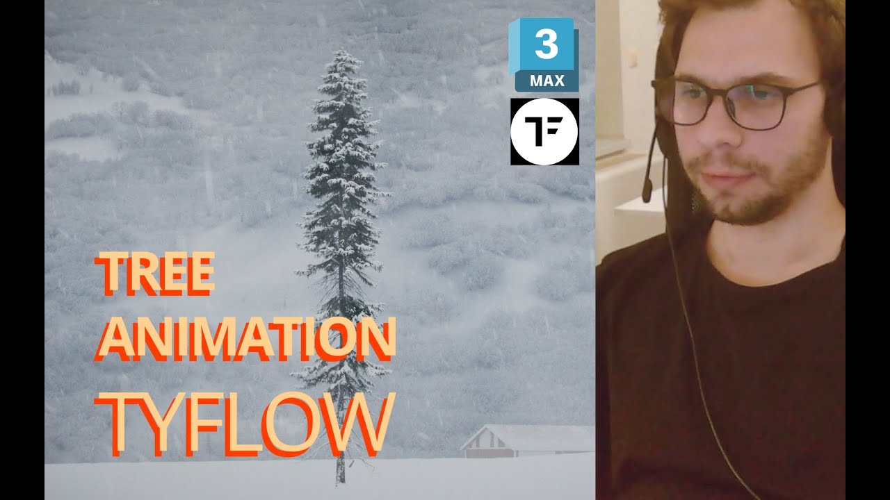 Tree animation with tyFlow. Easy setup for mid and backgrounds.