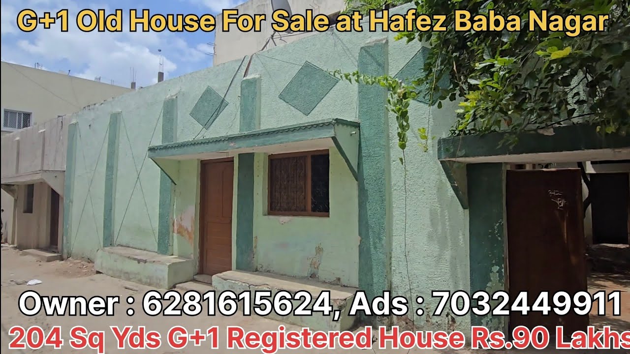 G+1 Registered #houseforsale at Hafez Baba Nagar ChandrayanGutta Hyderabad 204 Sq Yd 5BHK #oldhouse