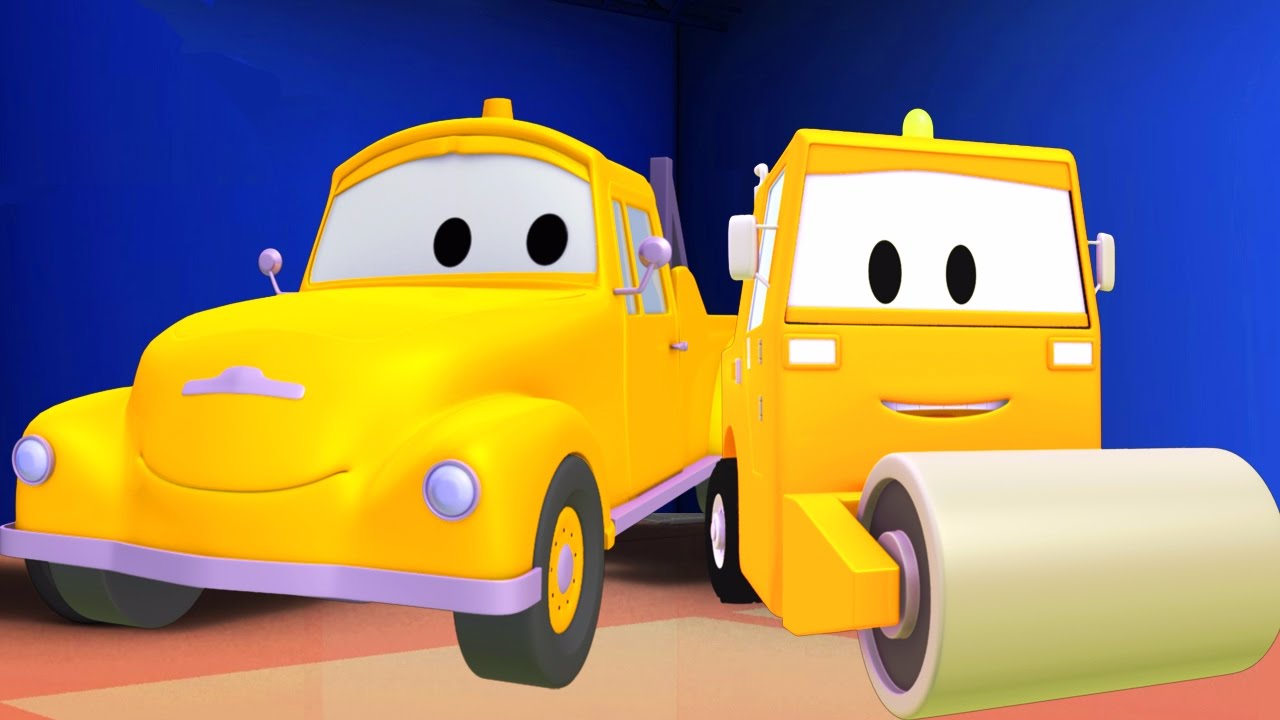 Tom si Truk Derek dan Stimroler di Kota Mobil | Kartun Mobil dan Truk Konstruksi (untuk anak-anak)