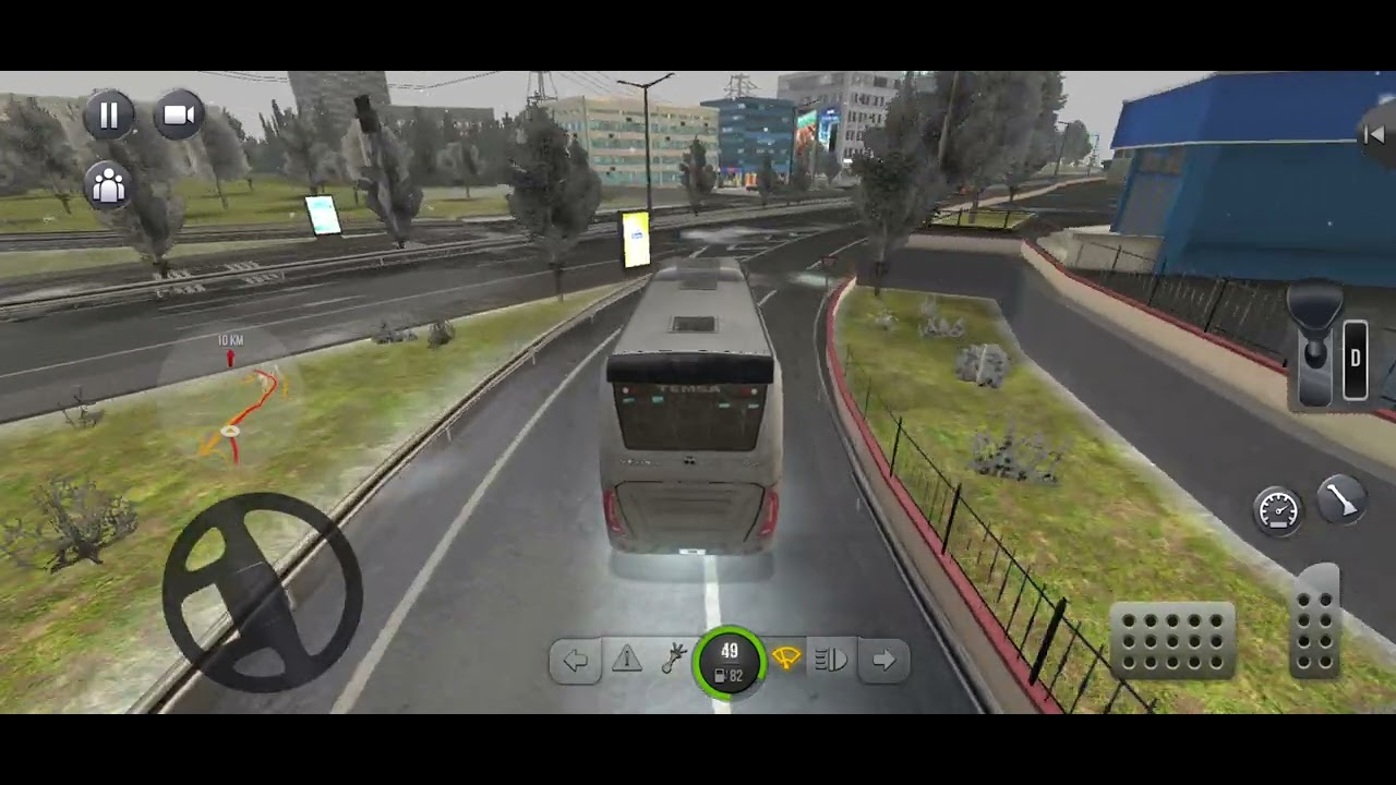 Bus travelling from place to place