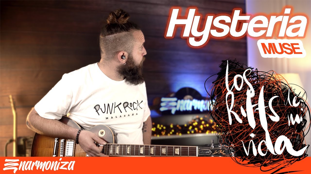 Como tocar HYSTERIA - MUSE en GUITARRA ELECTRICA