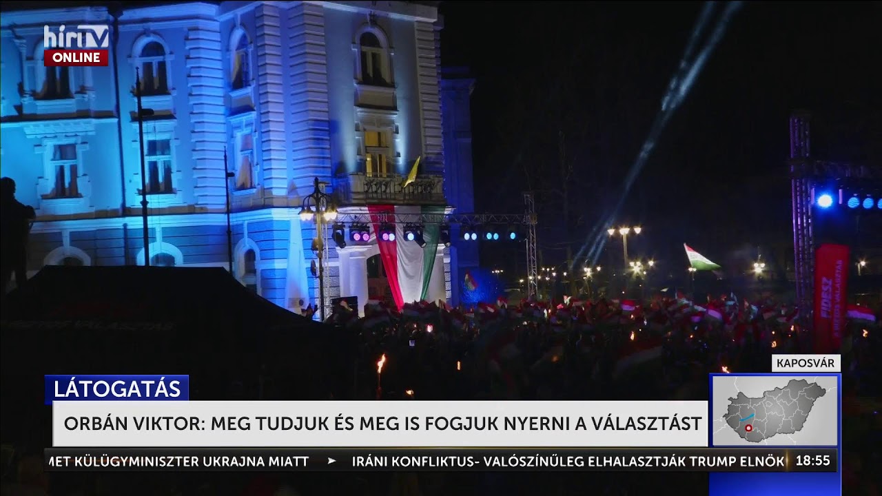 Orbán Viktor országjárása, Kaposvár - élő közvetítés - HírTV