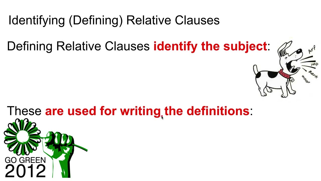 Identifying vs Non-Identifying Relative Clauses