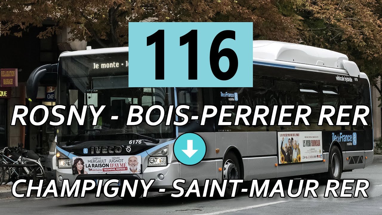Ligne 116 | Rosny – Bois-Perrier RER - Champigny – Saint-Maur RER