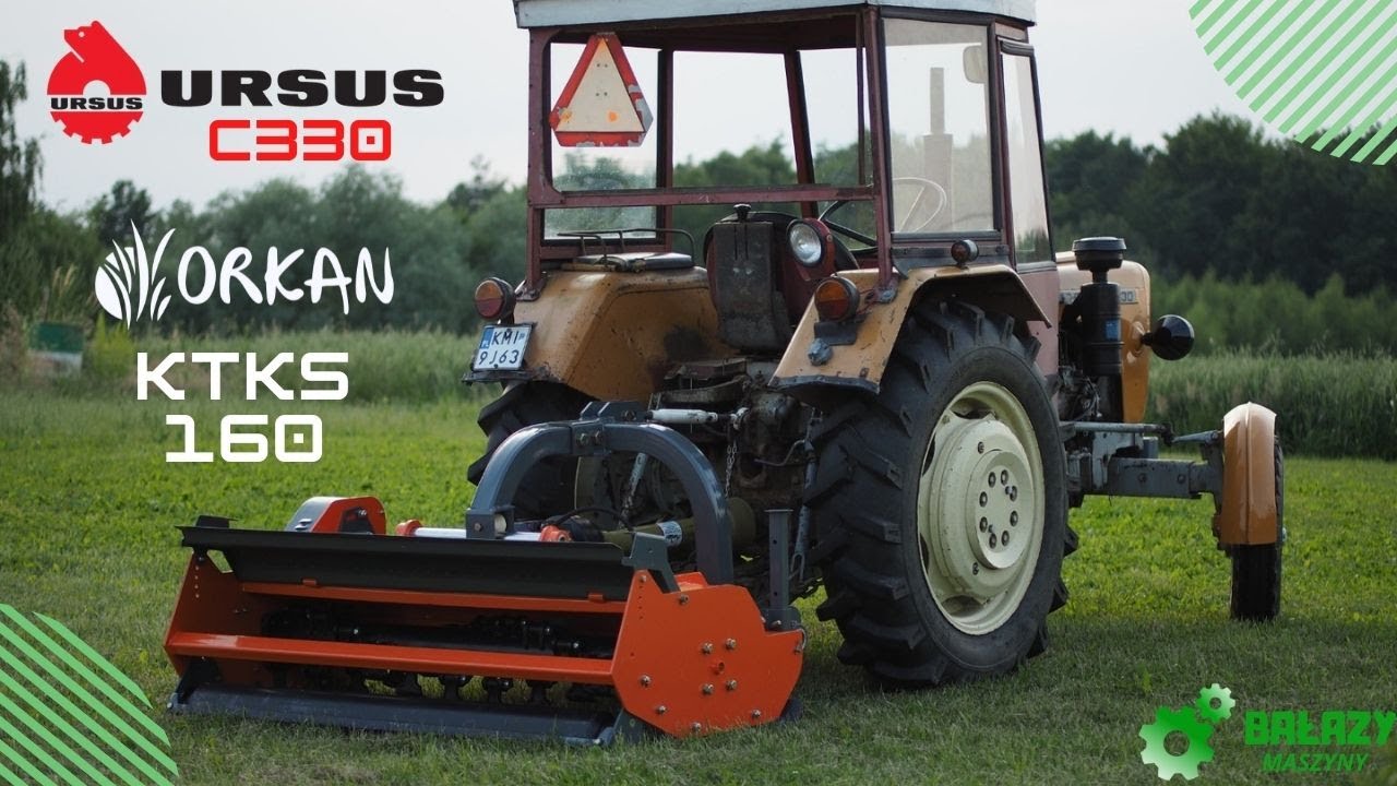 Ursus C 330 koszenie trawy kosiarka bijakowa Orkan KTKS 160