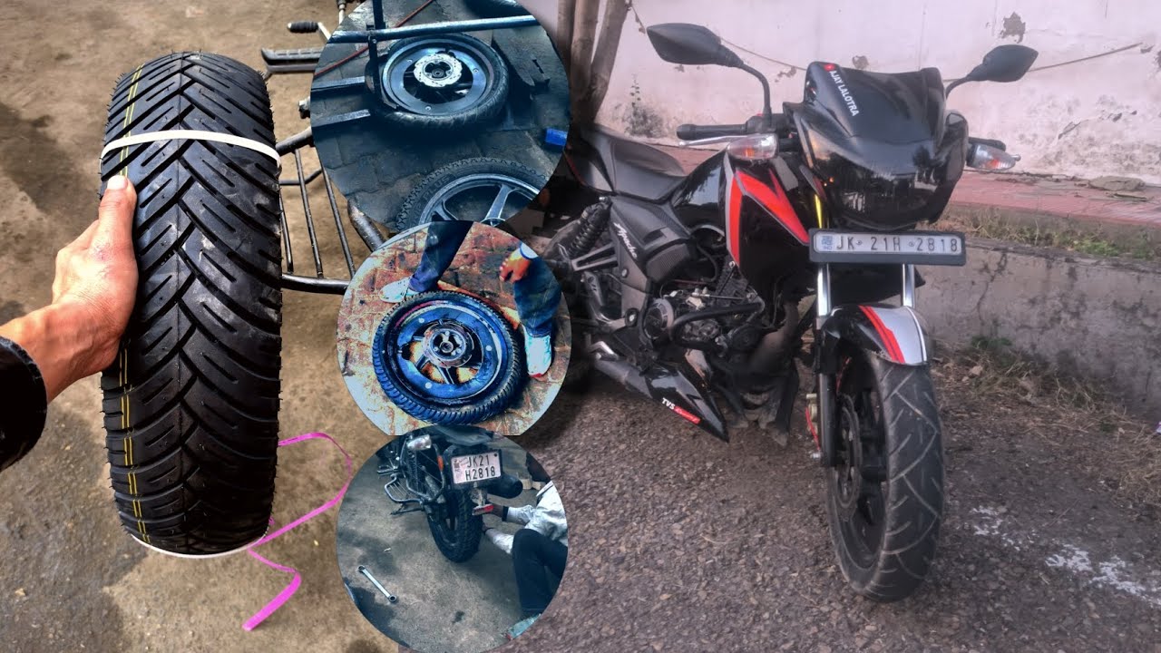 New Tyer for Apache RTR 160.MRF 110/80/17 after 20000 km✅