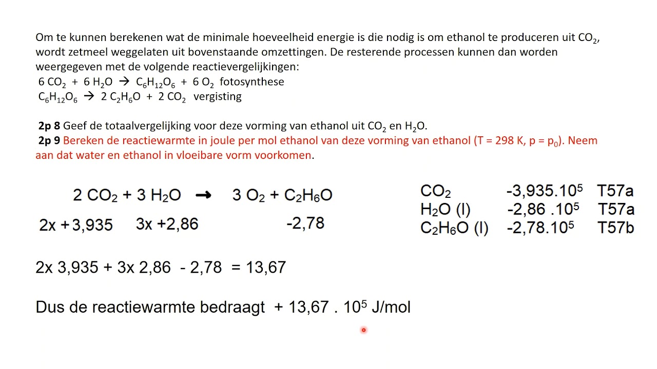 Vwo 2019-II Zonnepanelen voor ethanol