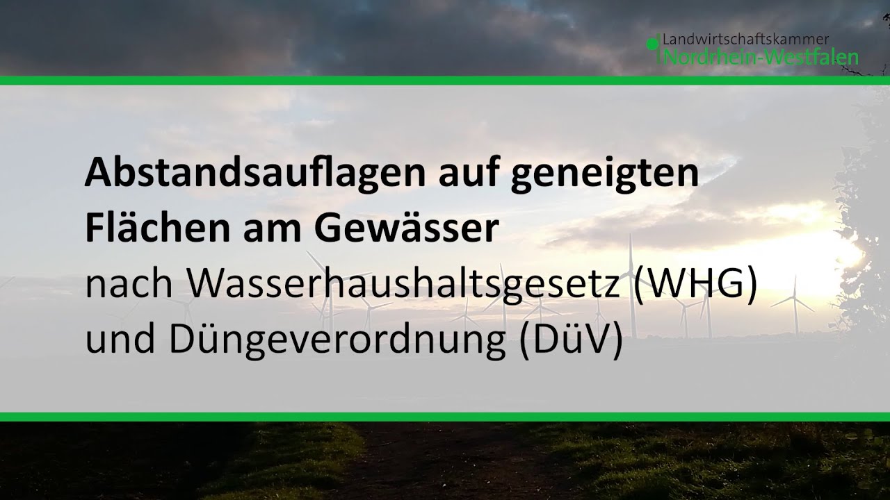 Abstandsauflagen an Gewässern