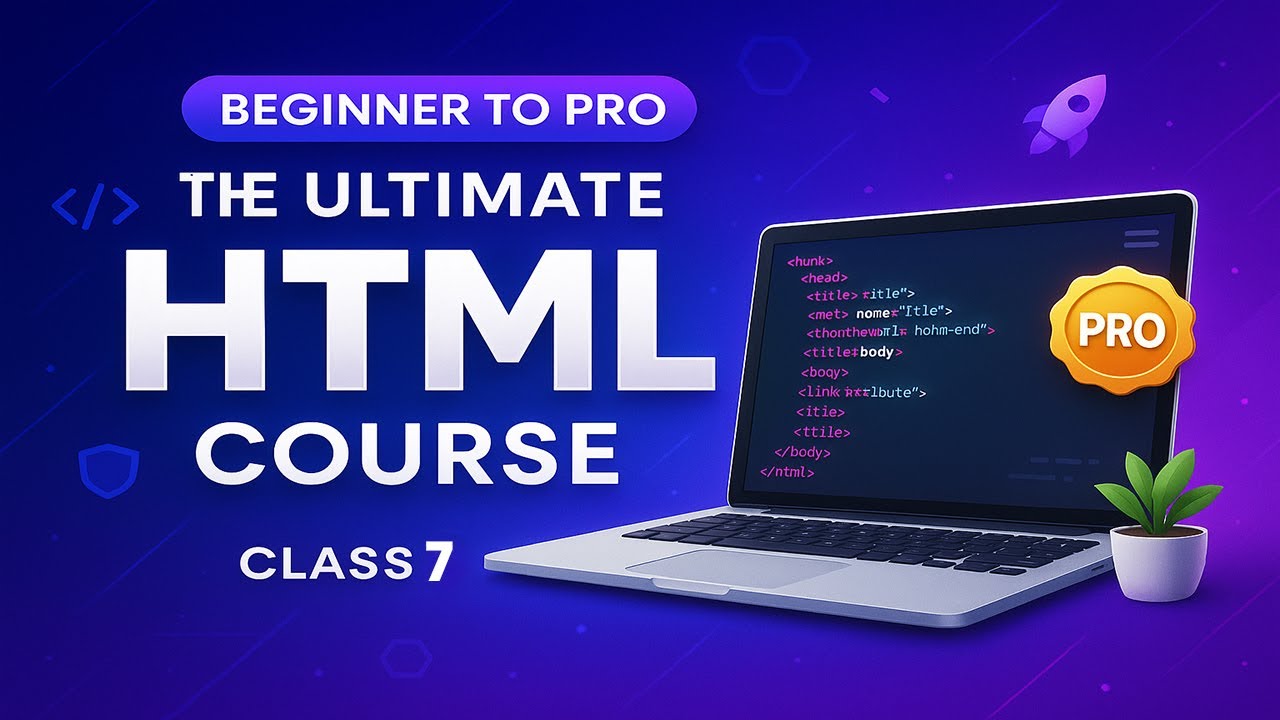 HTML Full Course Class 7 (2025) | Input & Form Full Guide | Web Development Course | Beginner to Pro