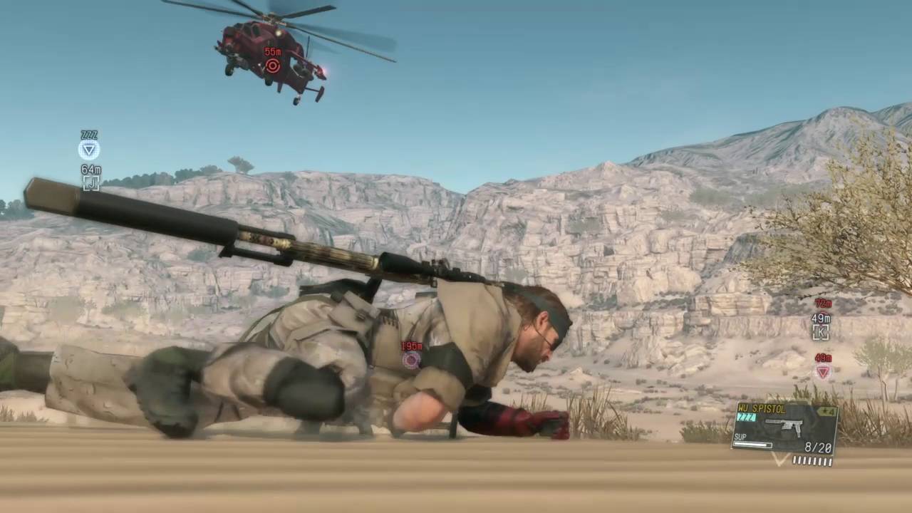 MGSV - .50 cal Sniper vs. helicopter