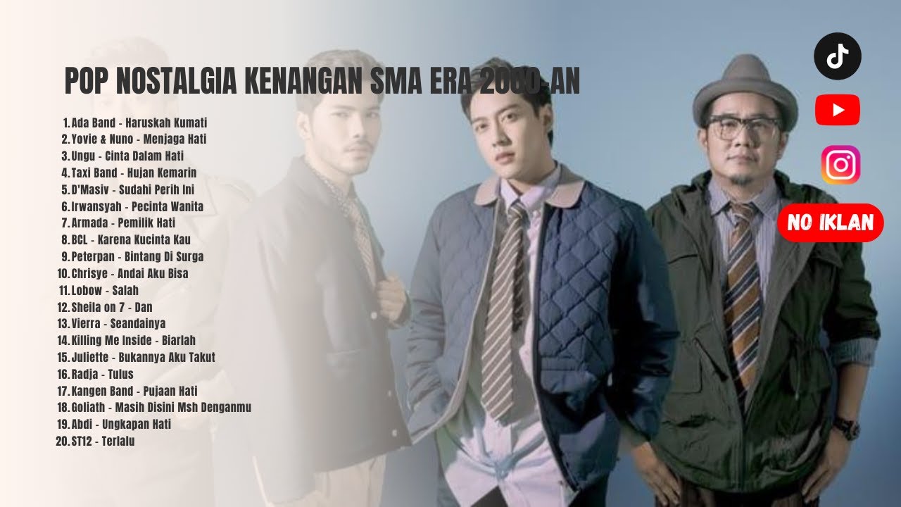 LAGU POP 2000-AN INDONESIA MEMORI MASA SMA TERBAIK | Playlist Hits Cafe Akustik Nostalgia Malam Hari
