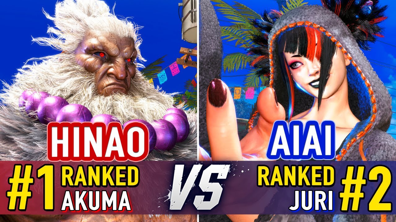 SF6 🤜 HINAO (#1 Ranked Akuma) vs AIAI (#2 Ranked Juri) 🤛 SF6 High Level Gameplay