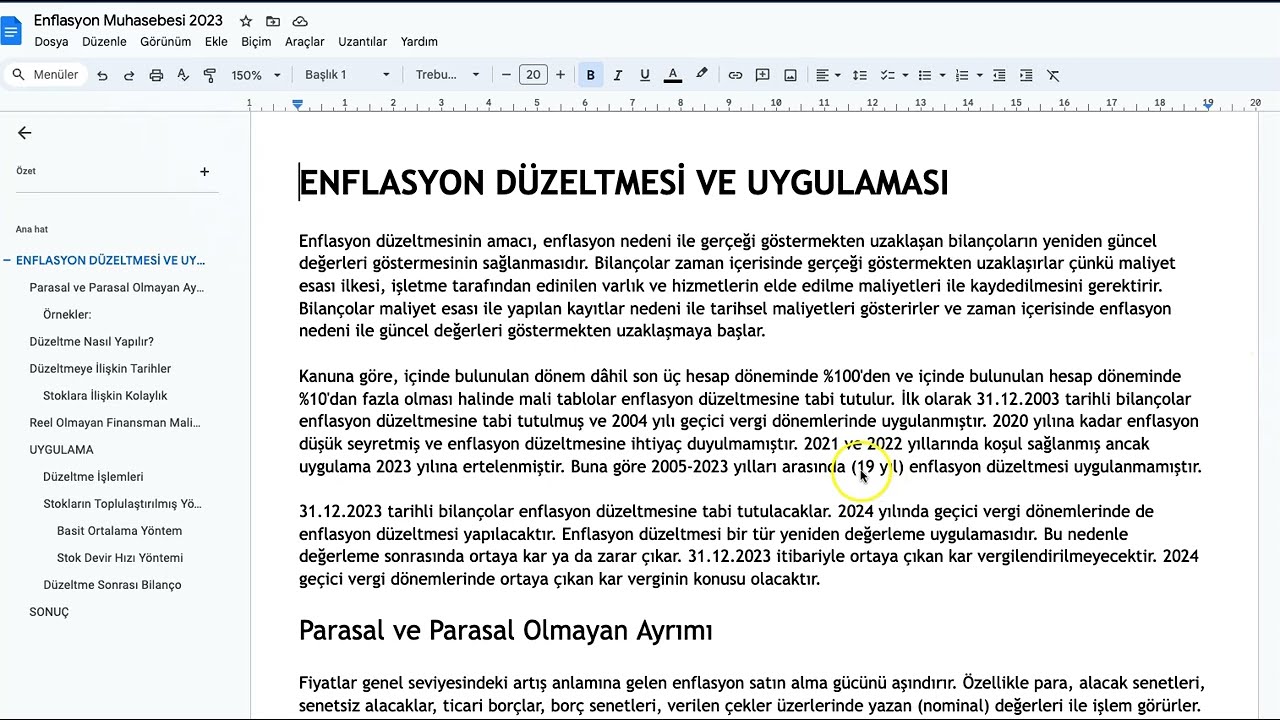 Enflasyon Muhasebesi ve Düzeltmesi Nedir? Uygulamalı Anlatım