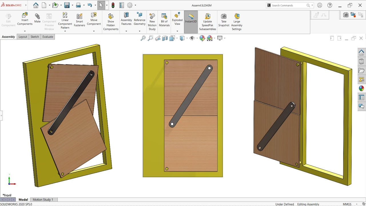 Toggler Door mechanism design in SolidWorks | SolidWorks assembly tutorial