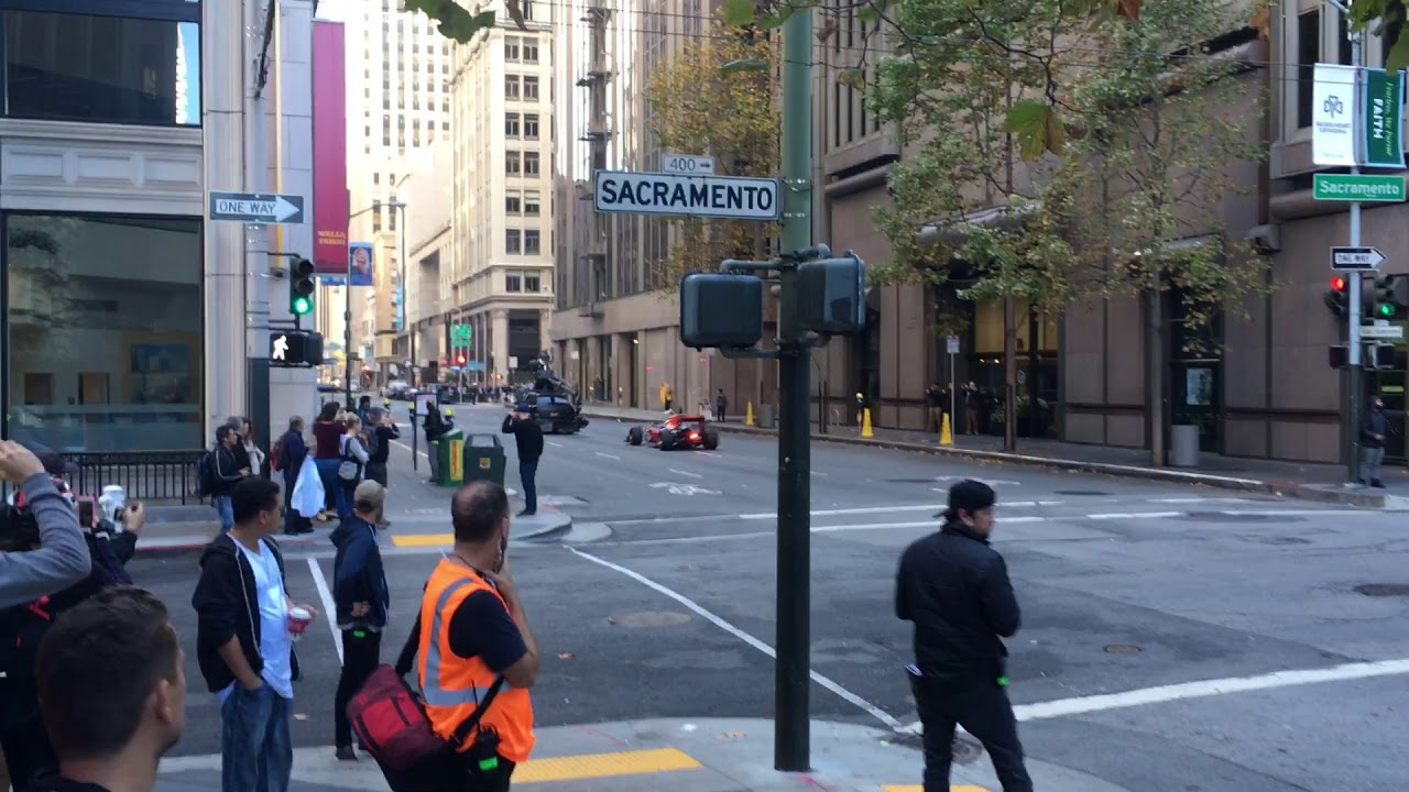 Red Bull F1 Car in Downtown San Francisco 03 (Drive by)