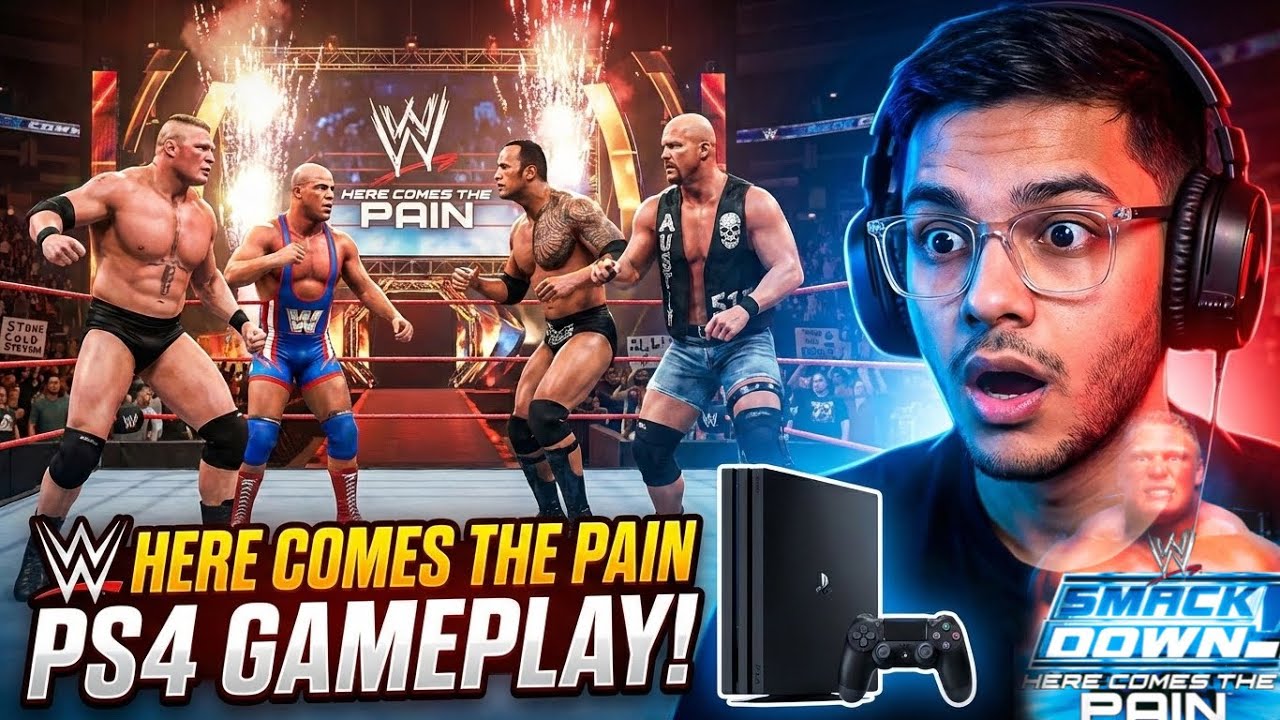 Playing WWE Here Comes The Pain (2003) on PS4 😭🔥 Childhood Memories #wweherecomesthepain #wwe 