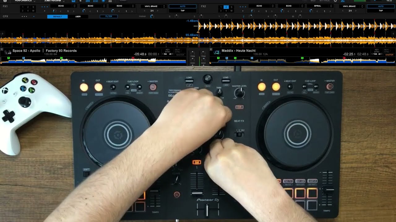 PIONEER DDJ FLX4 BEGINNER DJ TECHNO MIX