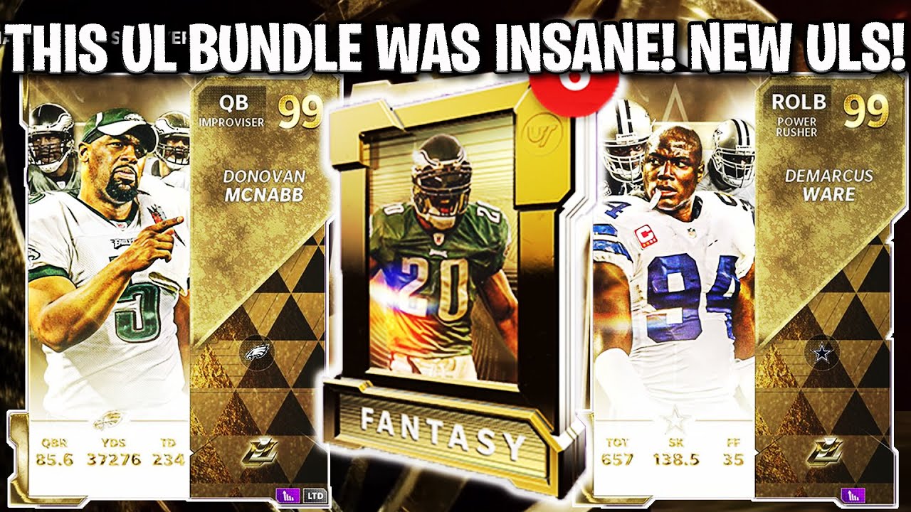 THIS BUNDLE WAS INSANE! UL BUNDLE! 99 OVERALL ULTIMATE LEGENDS LTD MCNABB, LT, AND DWARE | MADDEN 21