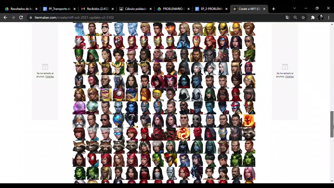 Mejores personajes con potencial Trascendido (T2.5)//Marvel Future Figth// Tier list