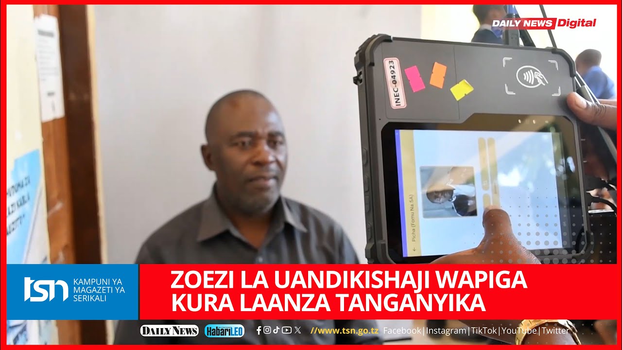 ZOEZI LA UANDIKISHAJI WAPIGA KURA LAANZA TANGANYIKA