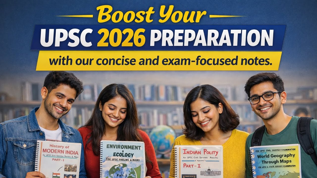 Boost your UPSC 2026 preparation with our Notes | UPSC 2026 | UPSC Prelims 2026 