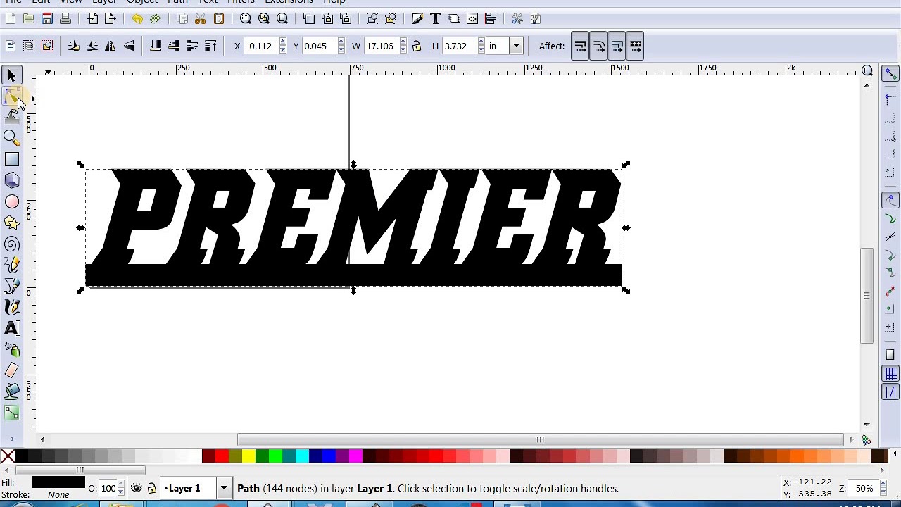 INKSCAPE FONT TO SHEETCAM