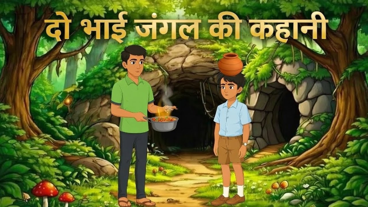 दो भाई गुफा और जंगल की कहानी 🌲🏞️| Hindi Moral Story | Hindi Cartoon Story (HD)