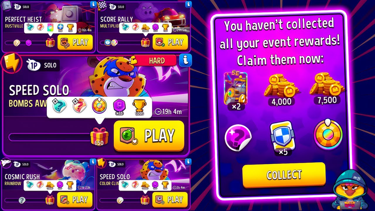 HIDDEN EVENT GIFTS🔥 x5 Solo: HARD Bombs Away, Color Climb, Rainbow, Dustville, Multiplier Mushrooms
