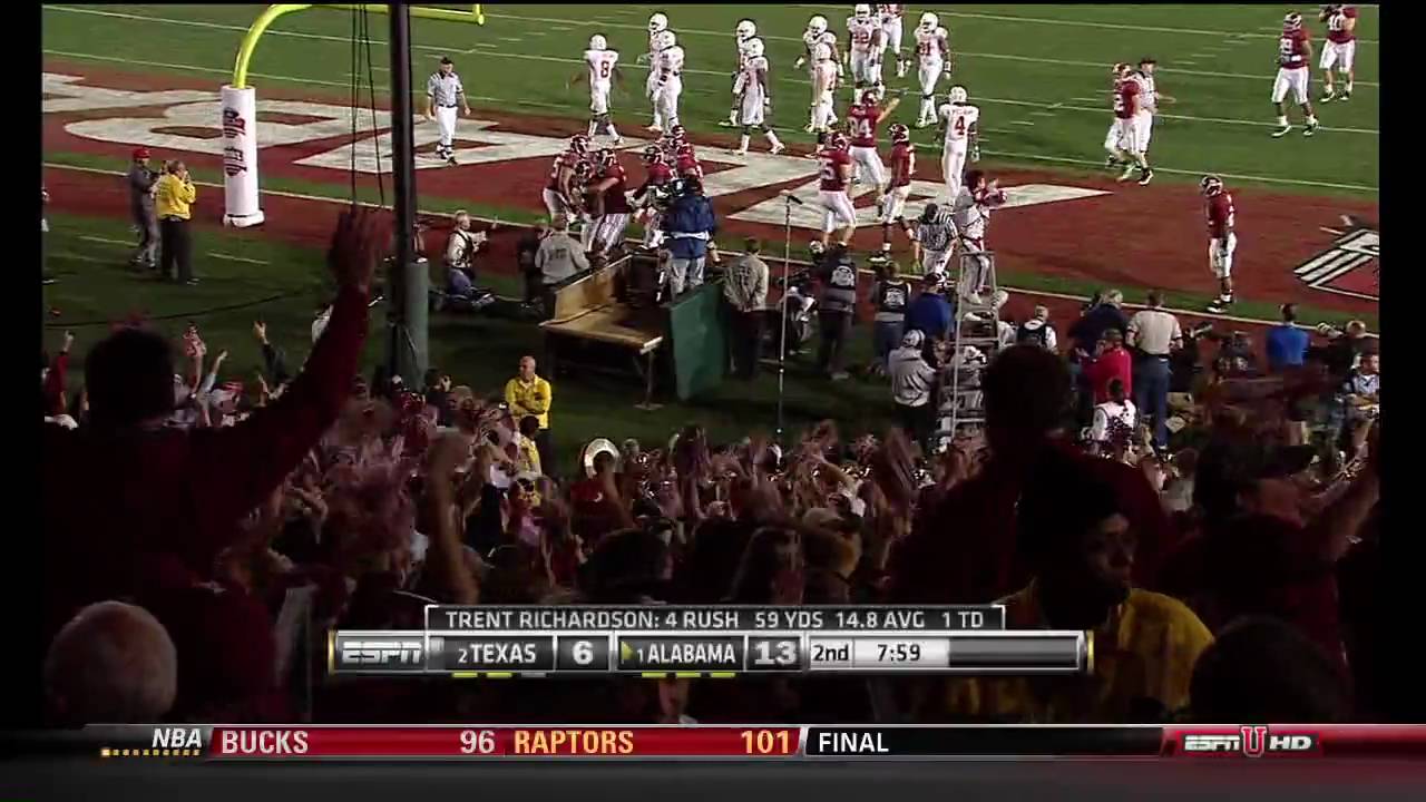 Alabama - Texas 2009 - Trent Richardson runs for the Touchdown