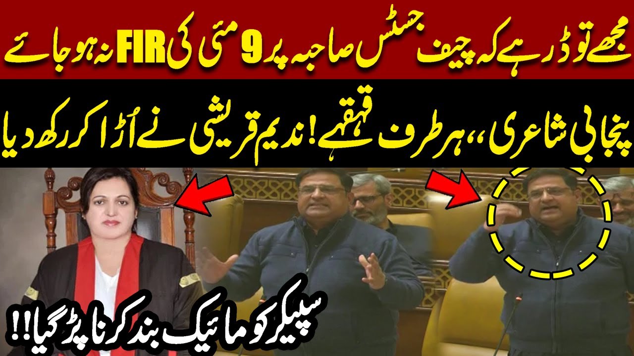 Mjhy Dar Hai Chief Justice Par 9 May Ki FIR Na Ho Jaye | PTI's Nadeem Qureshi Hard Hitting Speech
