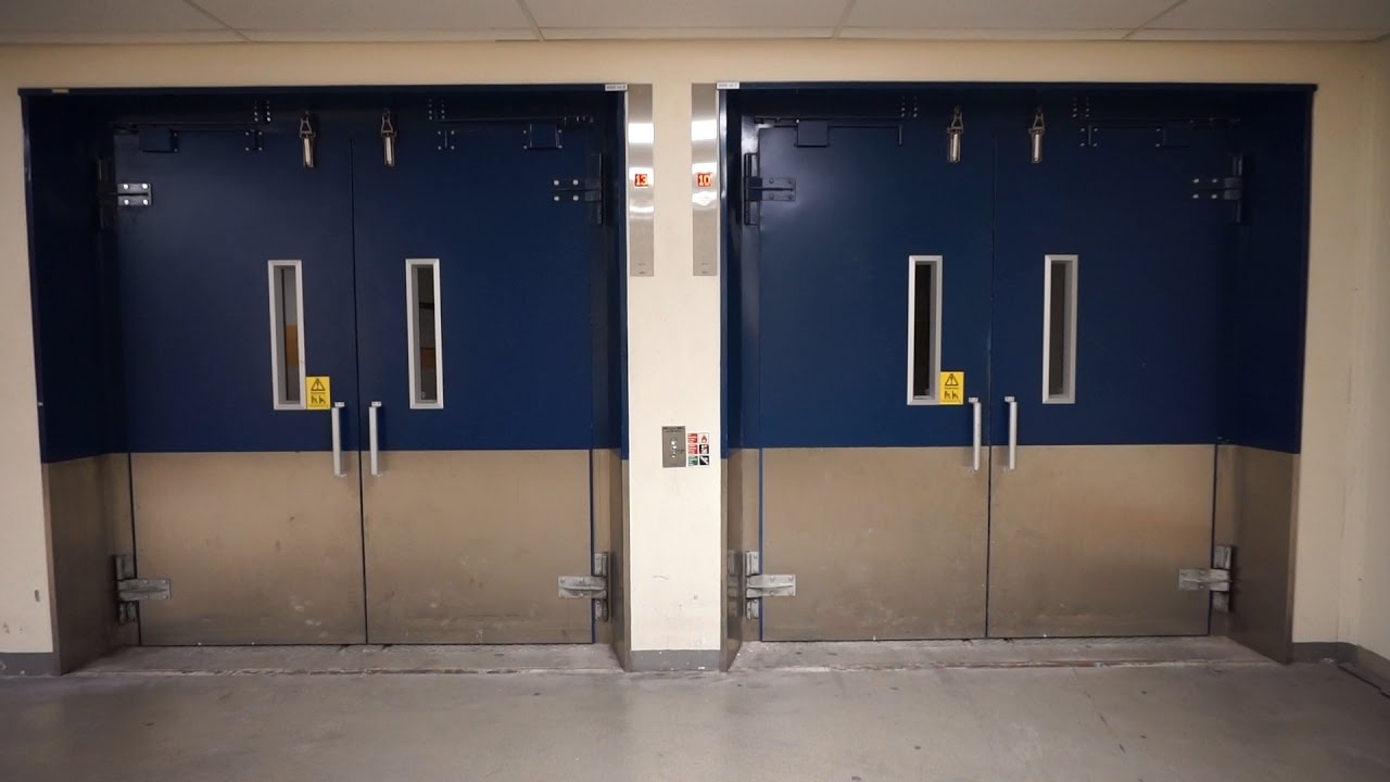 KONE / ASEA-Graham fast traction freight elevators (2006 OTIS mod) @ Linköping University Hospital