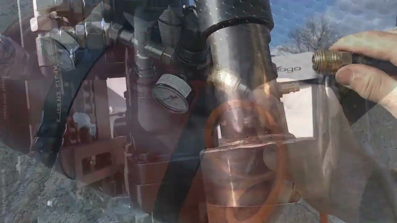 well drilling set with compressor