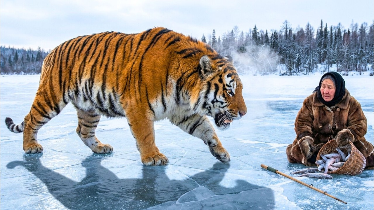 Siberian Tiger Catches 80-Year-Old ALONE Fishing at -71°C