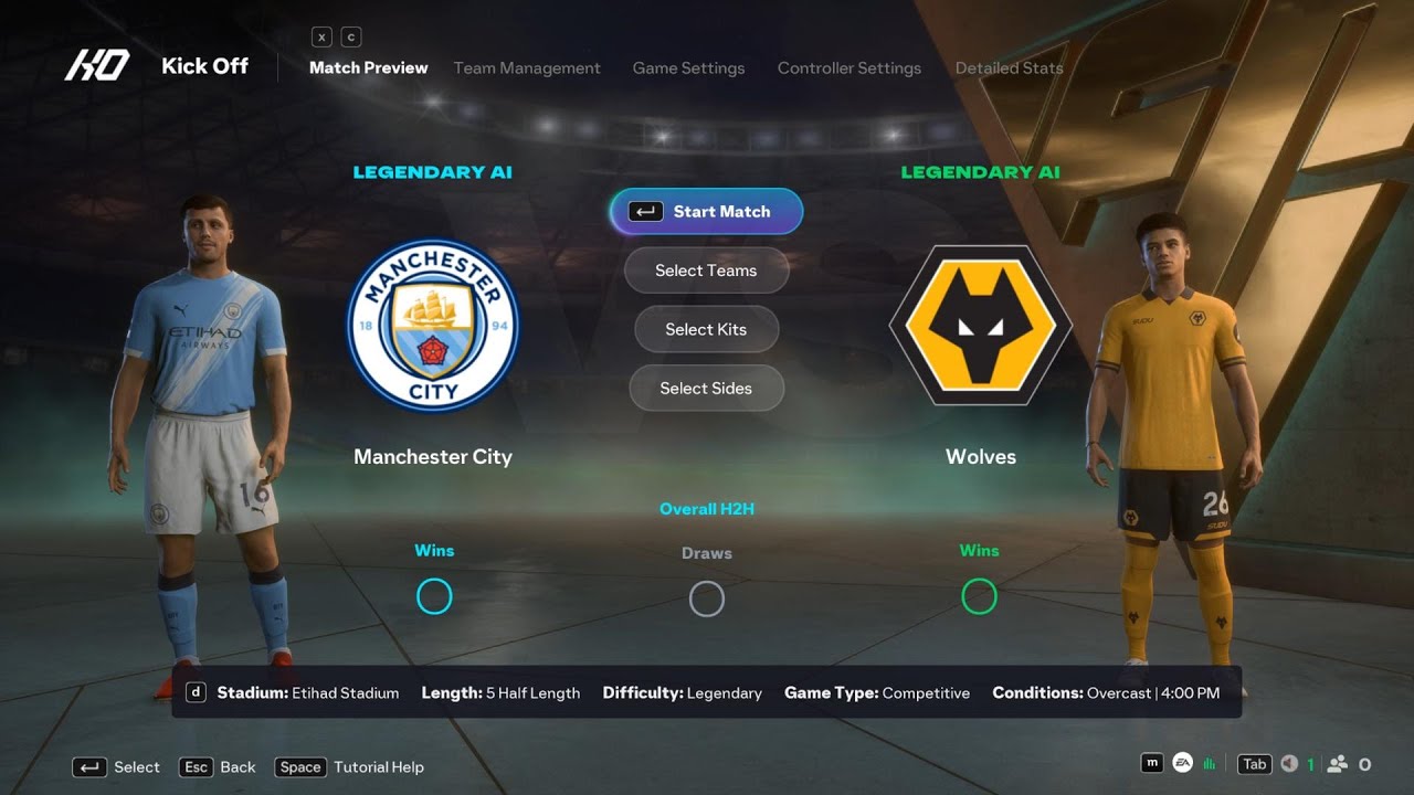 Manchester City vs Wolverhampton | Premier League | EA FC 26 | Simulation