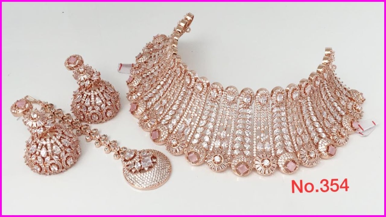 diamond stone choker sets with price || buy online chokers