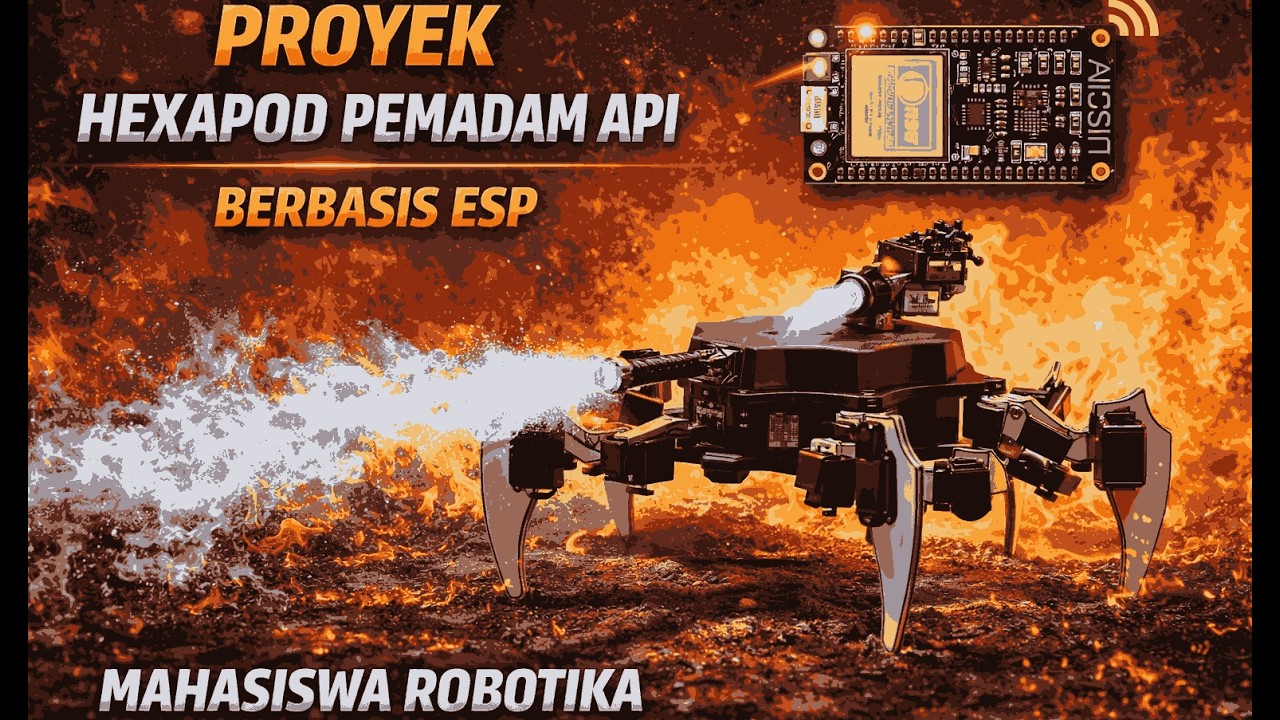 Inovasi Mahasiswa: Hexapod Fire Fighting Robot Berbasis ESP32