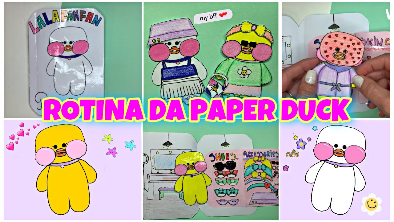 ROTINA DA MINHA PAPER DUCK | Paper Duck Routine | Pato de papel famoso do TikTok