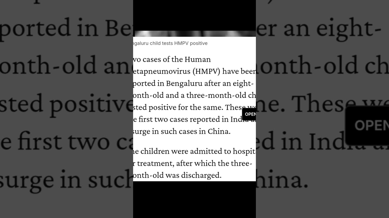 ⚠️India Reports First Case of HMPV Virus!🦠 | What You Need to Know! 🚨 #HMPV #VirusUpdate #IndiaNews