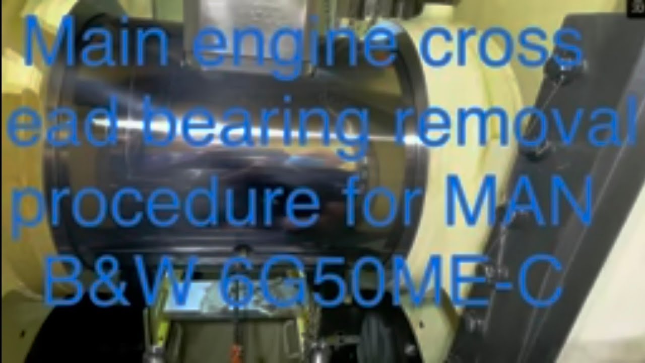 Main engine Cross head bearing removal procedure for MAN B&W by MAN B&W service technicians