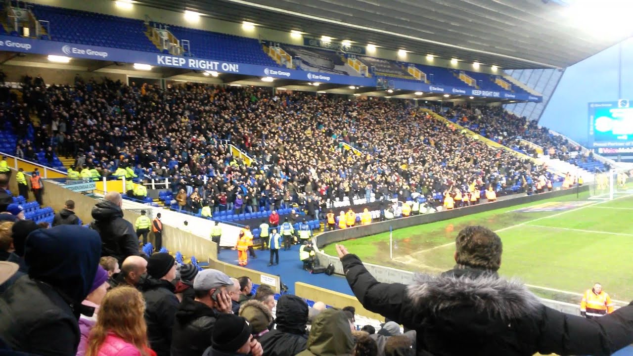Sheffield Wednesday fans at Birmingham City - Celebration of both goals