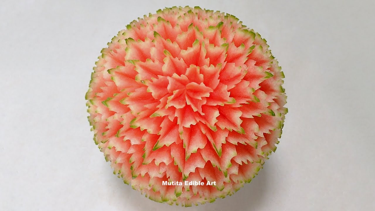 Watermelon Flower | Advanced 28 | Mutita Art Of Fruit and Vegetable Carving