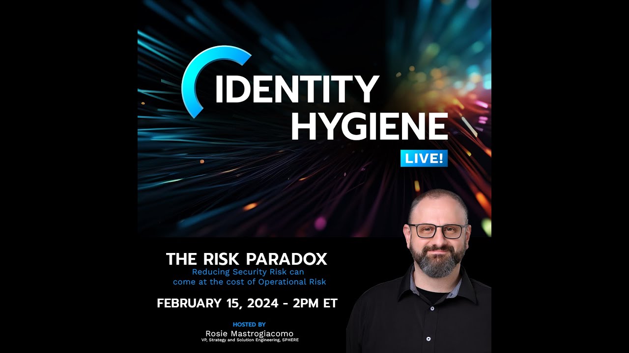Identity Hygiene Live! Season 1 Episode 2 The Risk Paradox