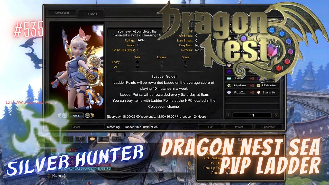#535 Trying To Use Silver Hunter Again ~ Dragon Nest SEA PVP Ladder