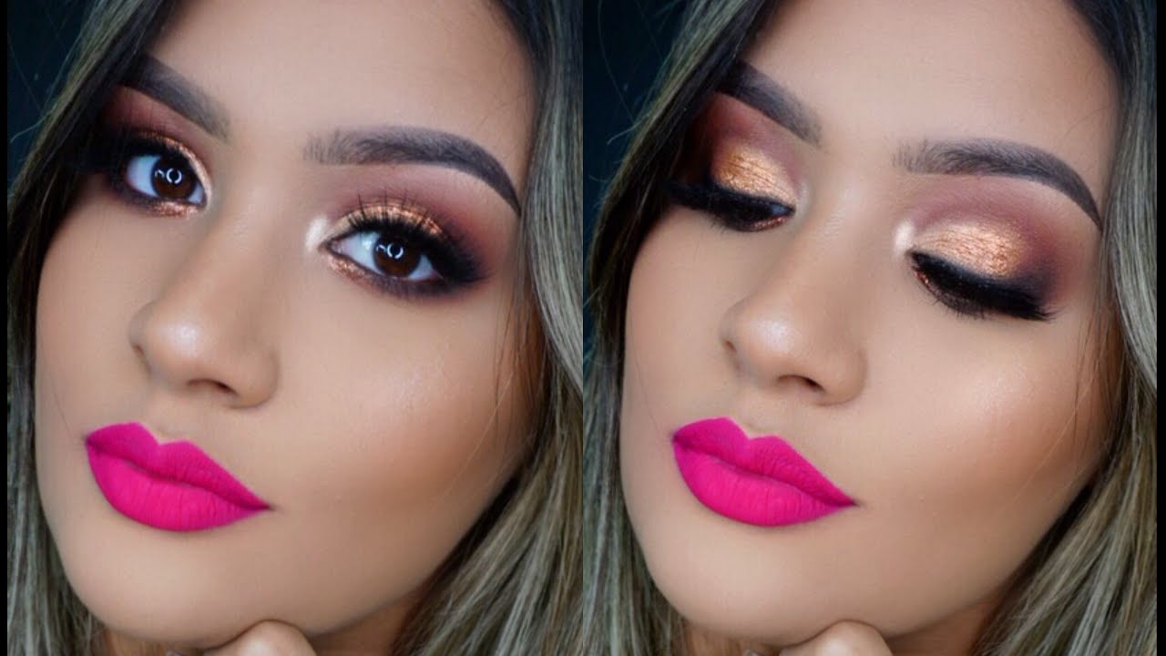 PASO A PASO: AHUMADO BRONCE + LABIOS ROSA | AbrilDoesMakeup ♡