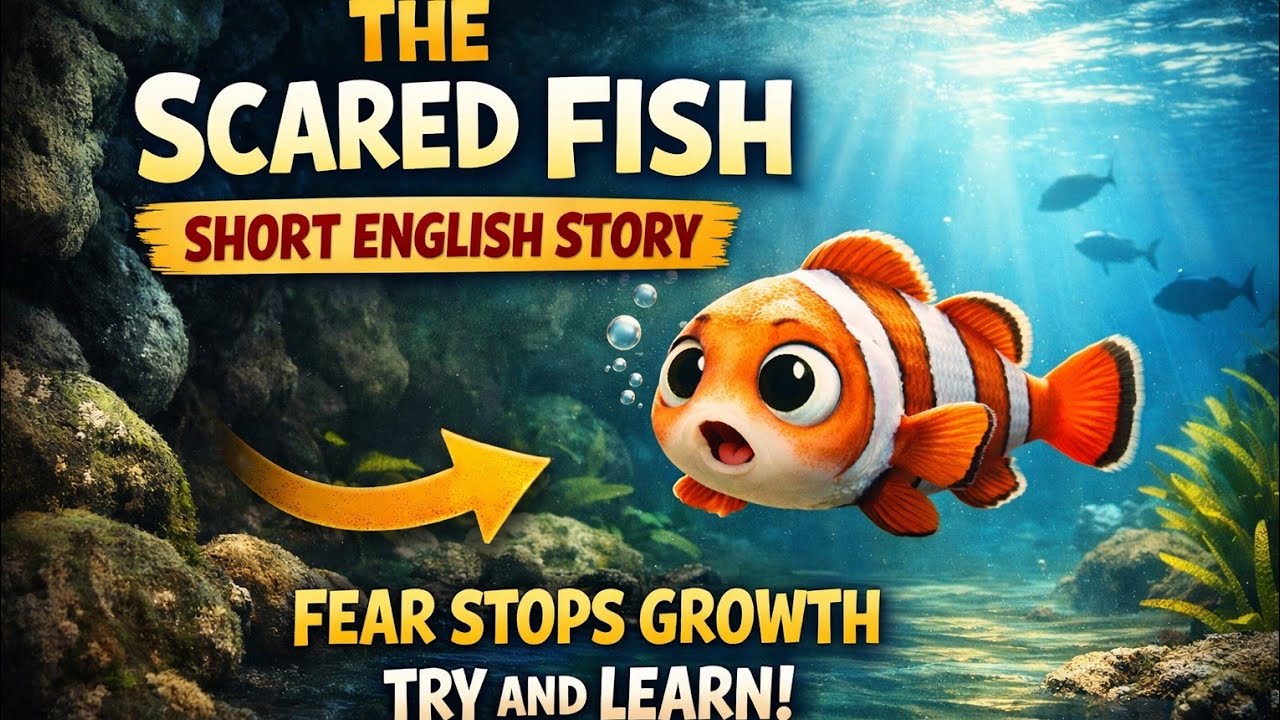 Scared Fish 🐟|Learn English through Stories|spoken english|learn English simply|