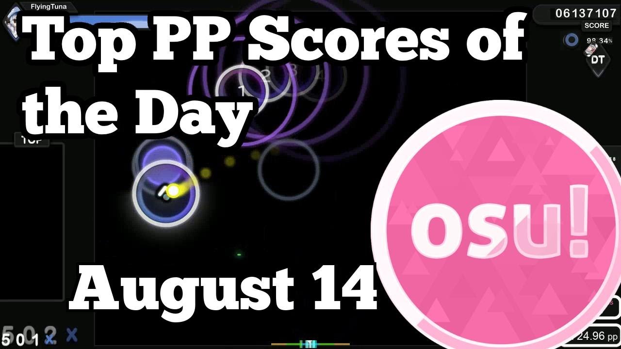 [osu!] Top Ranked PP Plays of August 15 |  kieg, rosemi_fan01, Too Slow, Peresia, Raikouho